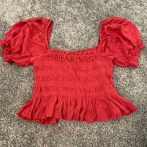 Red Crop Top